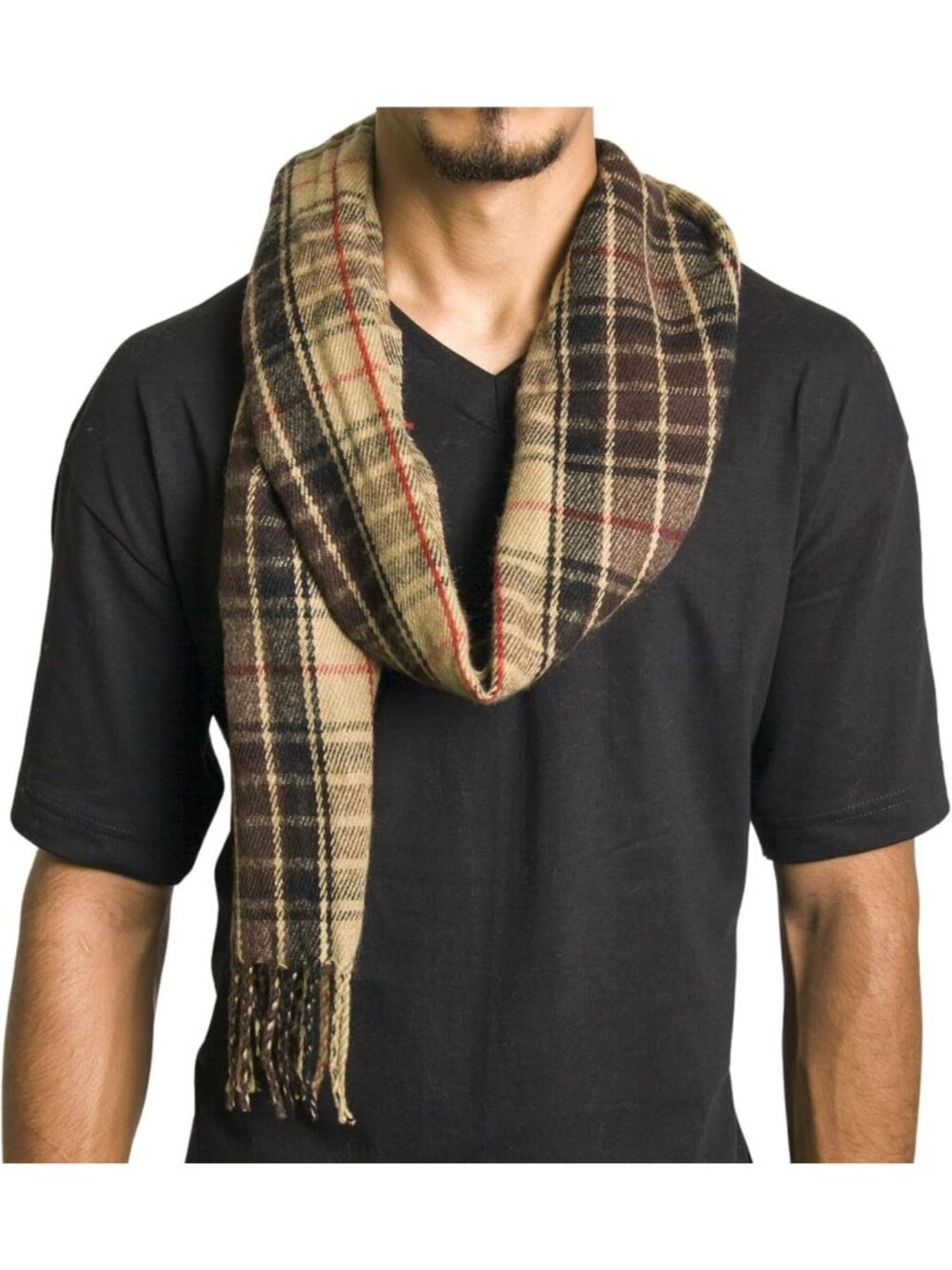 Soft Knit Winter Scarf for Men | Plaid & Striped Styles | Warm Neck Covering